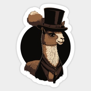 Alpaca Top Hat Sticker